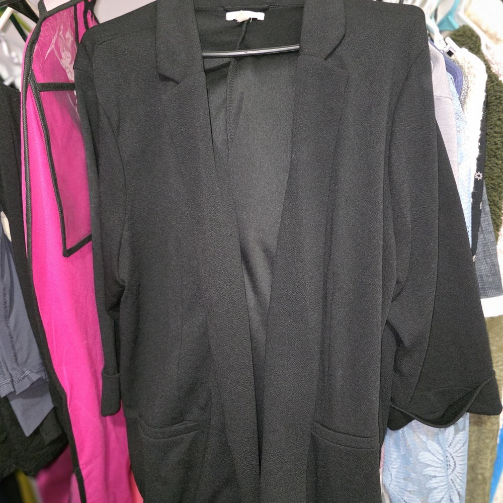 Maurices Black Open Front Jacket